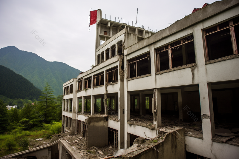 教学楼汶川地震遗址公园,高清,摄影图,摄影图片,图片大全,摄影图免费下载